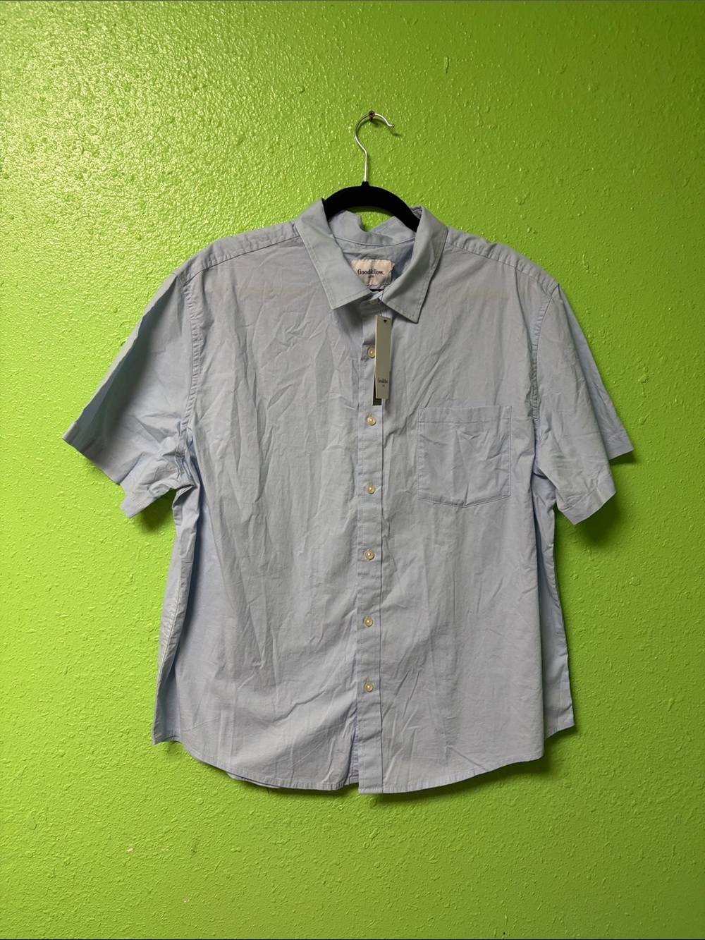 Goodfellow & Co Light Blue Short-Sleeve Button-Down Shirt